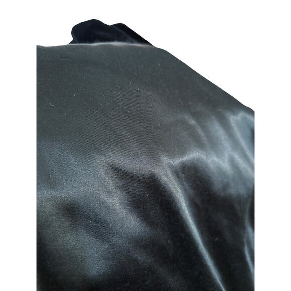 Vtg 90s LA Glo Black Velvet & Satin Halter Slip Maxi Gown Dress Sz 7 Glam Goth - Picture 8 of 8